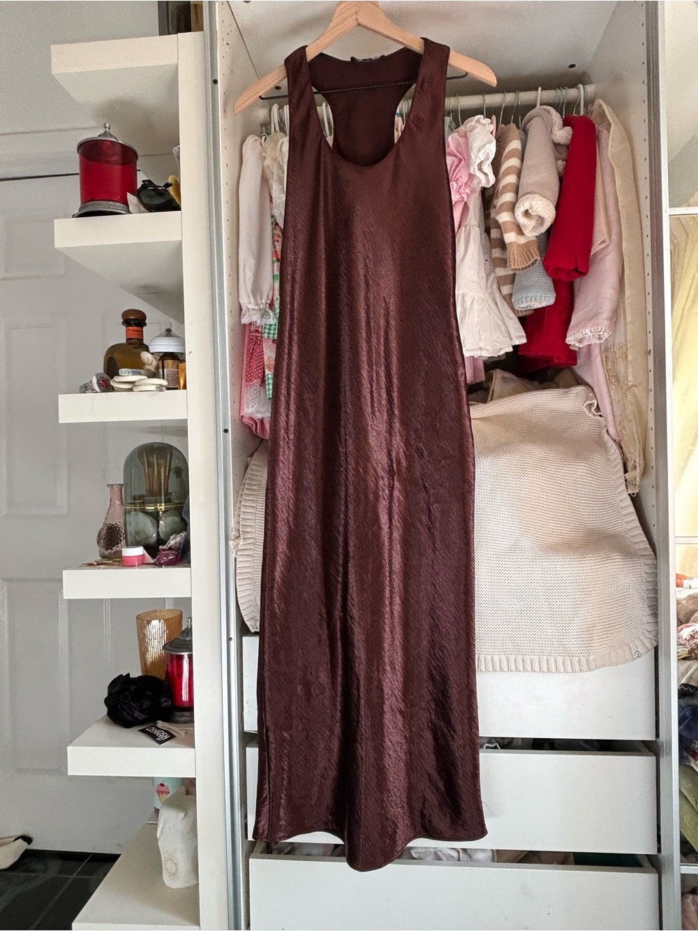 Banana Republic Brown Maxi Slip Dress